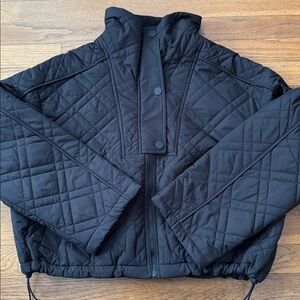 😎 Talbots black quilted cropped puffer jacket. Size S. NWT.